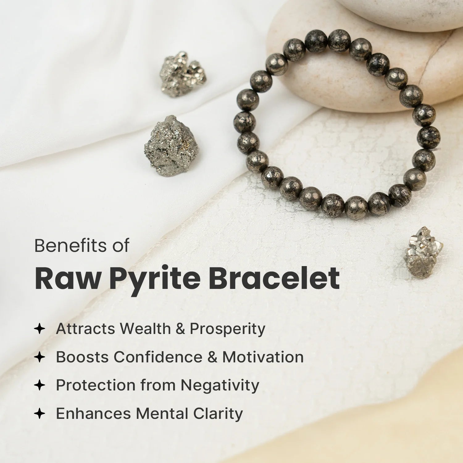 Natural Pyrite Bracelet (Lab Certified)
